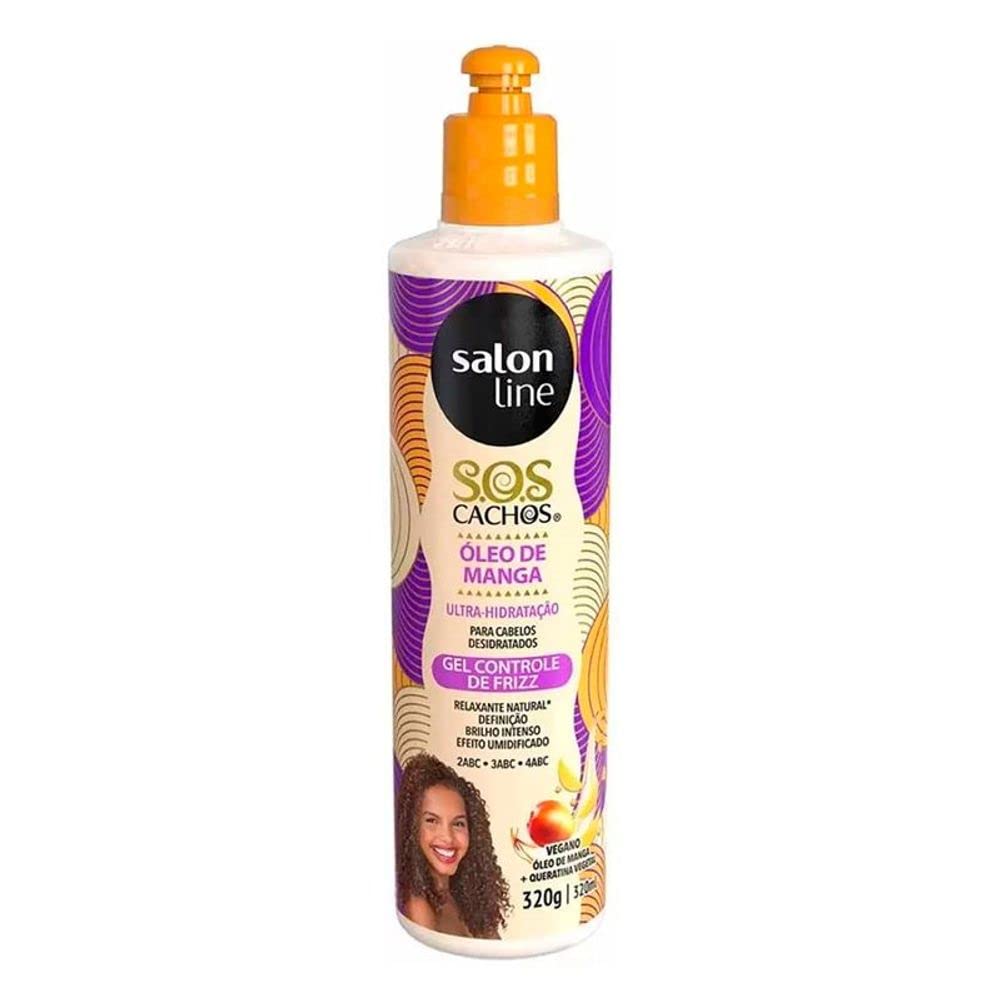 Salon Line Sos Cachos Gel - Natural Volume Control, 10.82 Fl Oz For Curly Hair Care