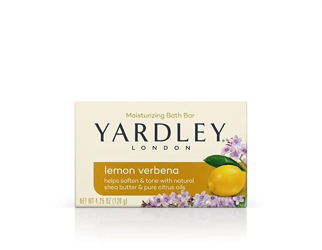 Yardley London Lemon Verbena Moisturizing Bar 4.25 Oz (Pack Of 12) With Shea Butter & Citrus Oil