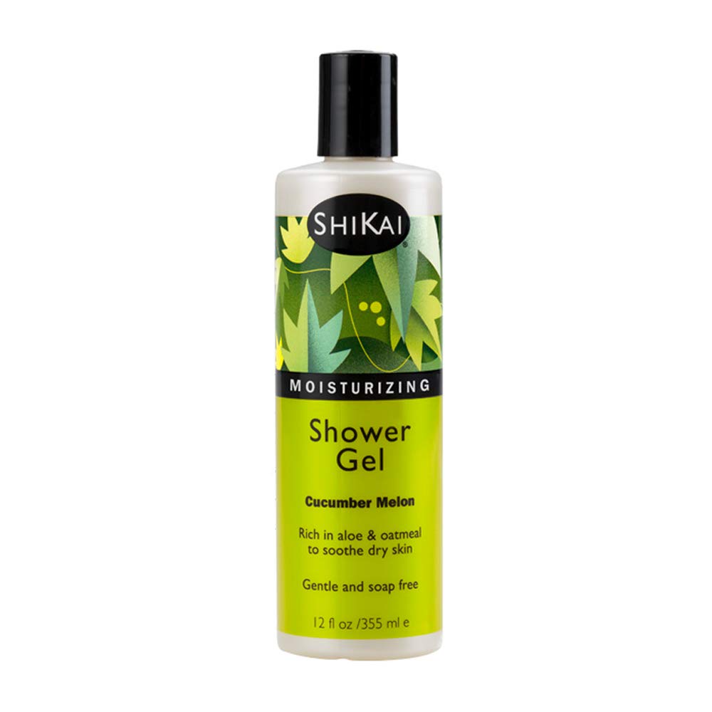 Shikai Daily Moisturizing Shower Gel, Cucumber Melon, 12 Oz - Gentle Aloe & Oatmeal Formula