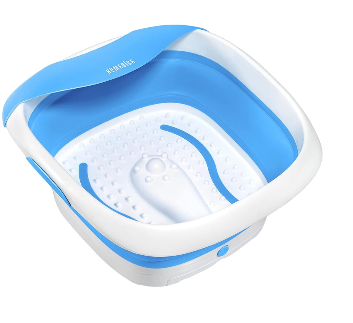 Homedics Compact Pro Spa Footbath With Heat & Vibration Massage - Blue And White