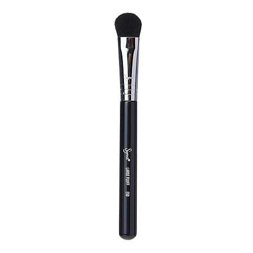 Sigma Beauty E50 Large Fluff Brush - Perfect For Highlighting Brow Bone & Cheekbones, Cranberry