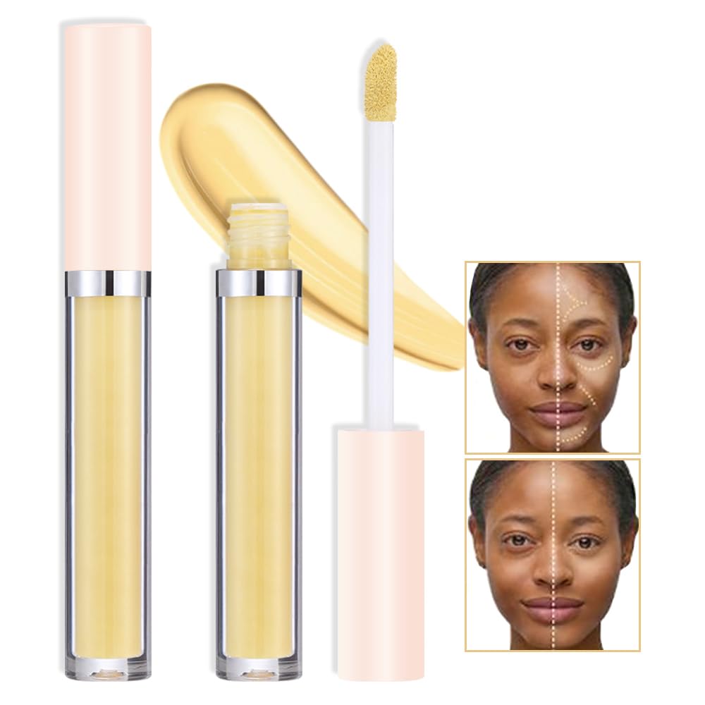 Kaely Yellow Concealer Stick - 2 Pcs Waterproof Face Makeup For Dark Circles & Blemishes