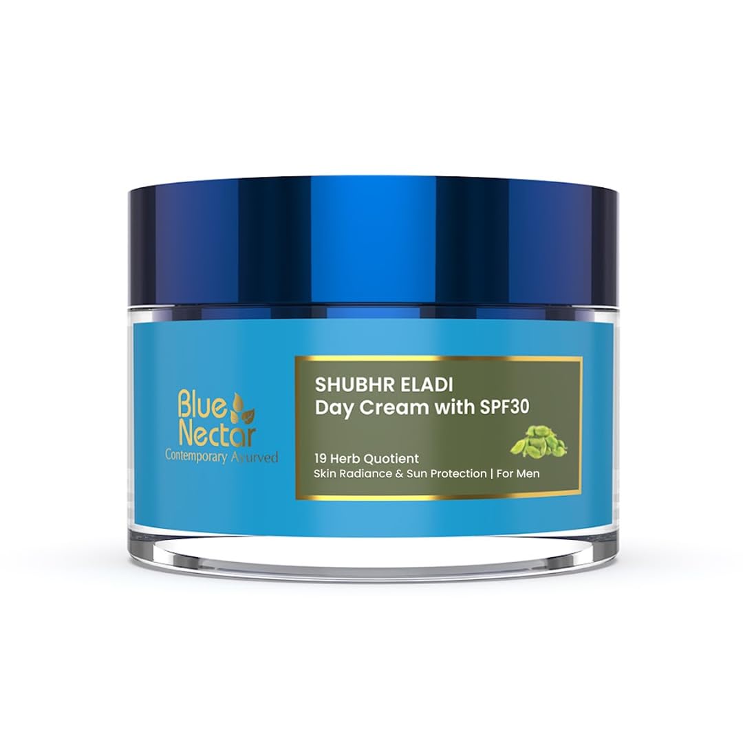 Blue Nectar Brightening Day Cream For Men With Spf 30 - Natural Skin Brightening, 1.7 Oz