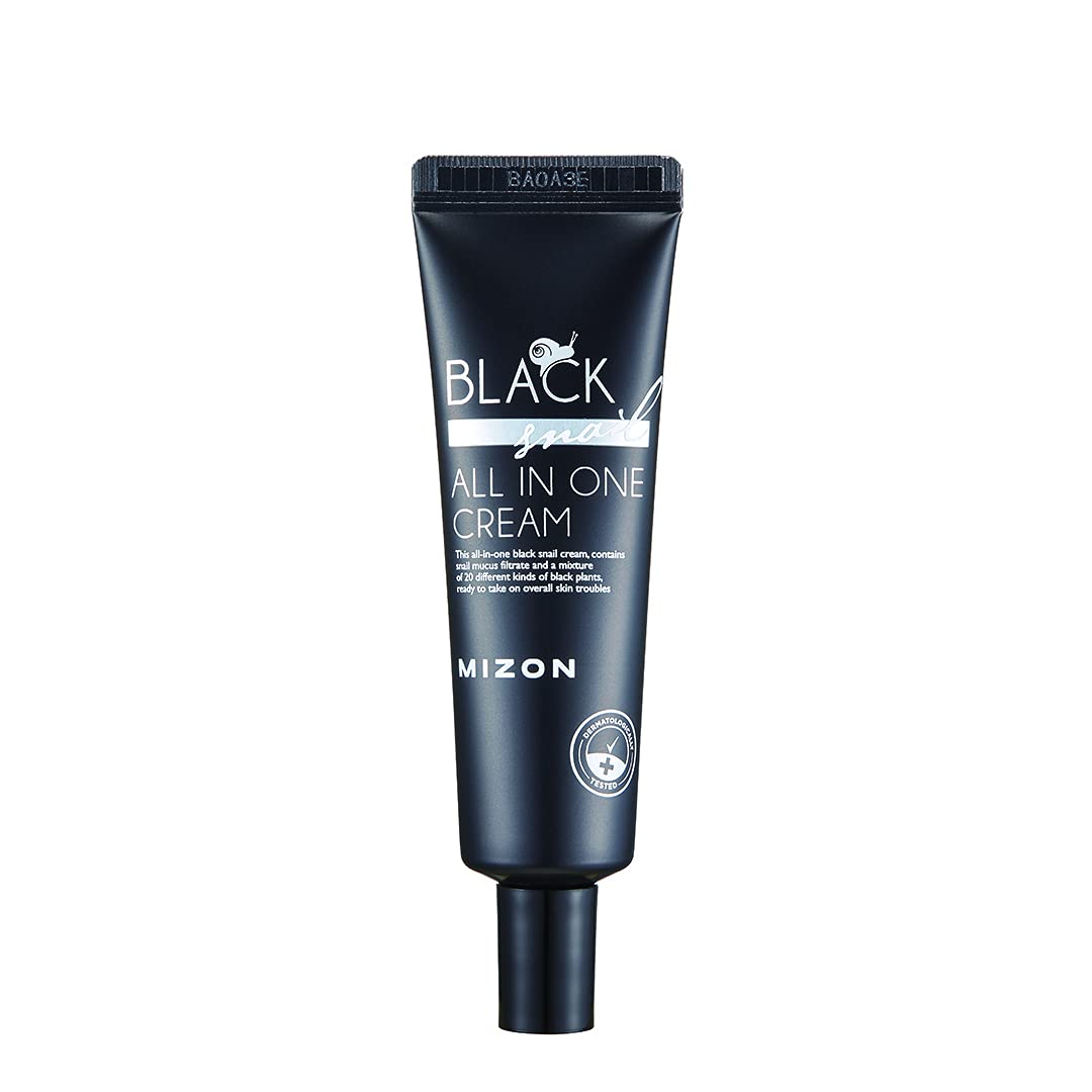 Mizon Black Snail All In One Cream, Snail Mucin Extract, Wrinkle Care, 35Ml