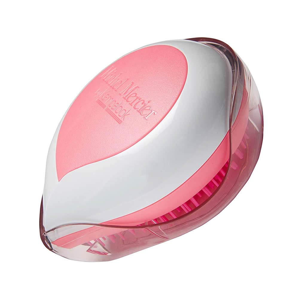 Michel Mercier Travel Hair Brush - Detangling Brush For Fine Curly Hair, Compact & Portable Pink