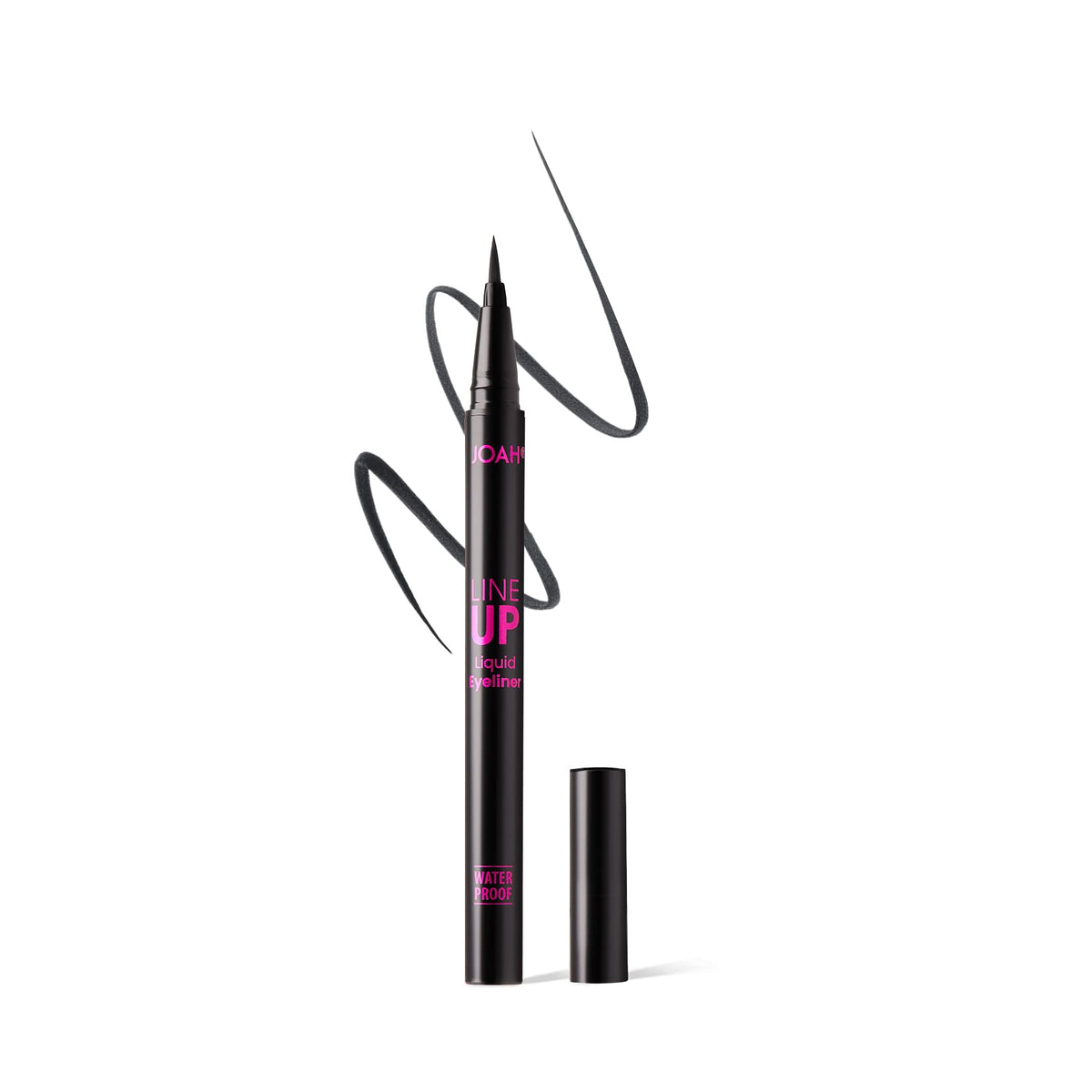 Joah Waterproof Liquid Eyeliner - Precision Felt Tip, Fast-Drying, Smudge Proof, Blackest Black