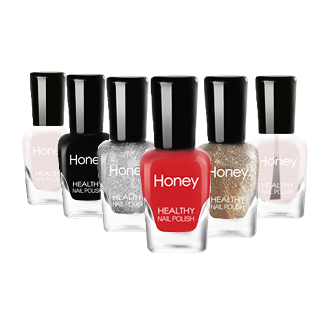 Tophany Eco-Friendly Water-Based Nail Polish Set, Non-Toxic, Easy Peel Off, 6 Bottles, 5Ml