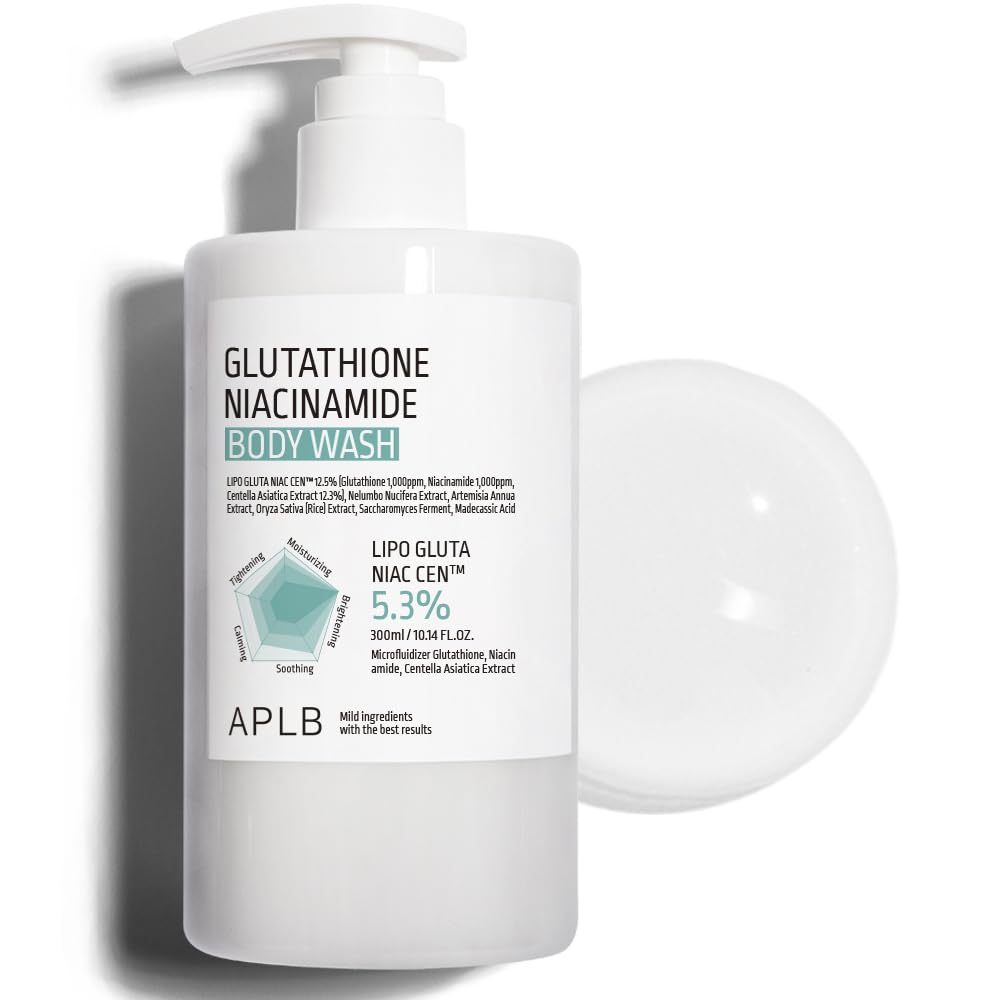 Aplb Glutathione Niacinamide Body Wash 10.14 Fl Oz - Korean Skincare For Deep Moisture