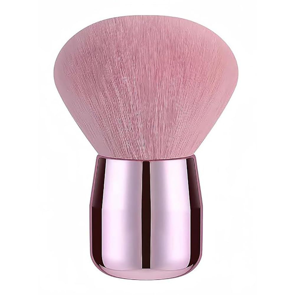 Nayiissi Pink Makeup Blush Brushes - Travel Size Face Powder & Kabuki Brush Set For Cheeks