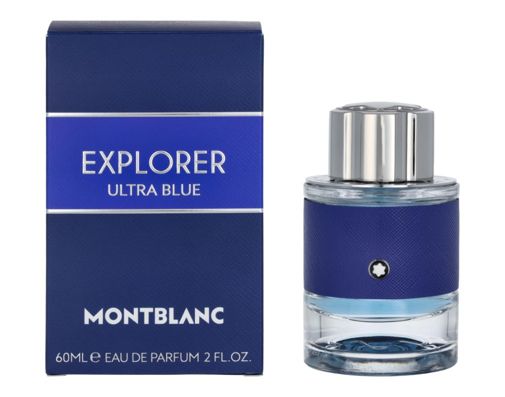 Montblanc Explorer Ultra Blue Eau De Parfum - Long Lasting Fragrance With Notes Of Lemon, Violet Leaf & Tonka Bean - 2.0 Fl. Oz.