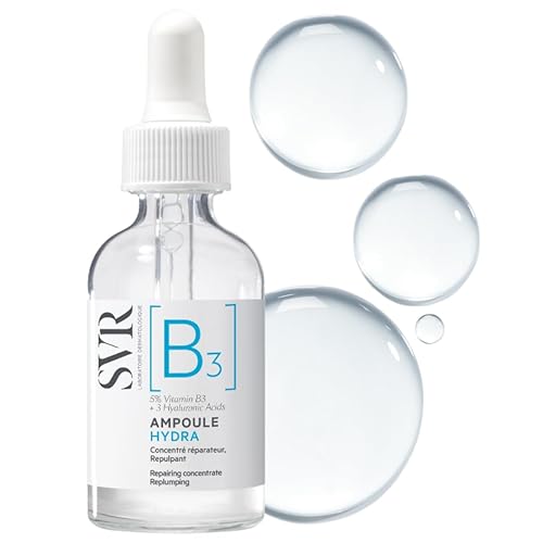 SVR B3 Hydra Plumping Face Serum with Niacinamide & Hyaluronic Acid - Moisturizes & Reduces Fine Lines