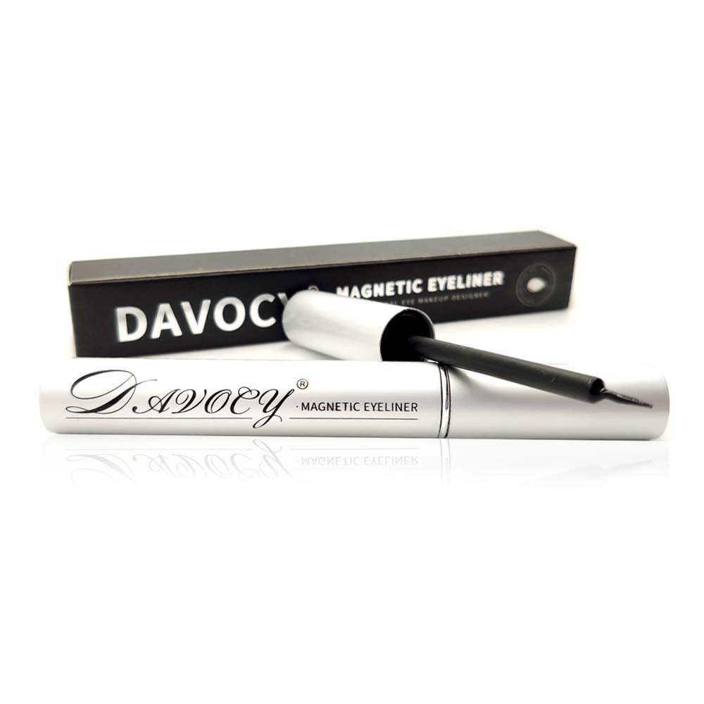 Davocy Magnetic Eyeliner For Magnetic Eyelashes - Waterproof, Strong Hold, 6Ml, Latex-Free