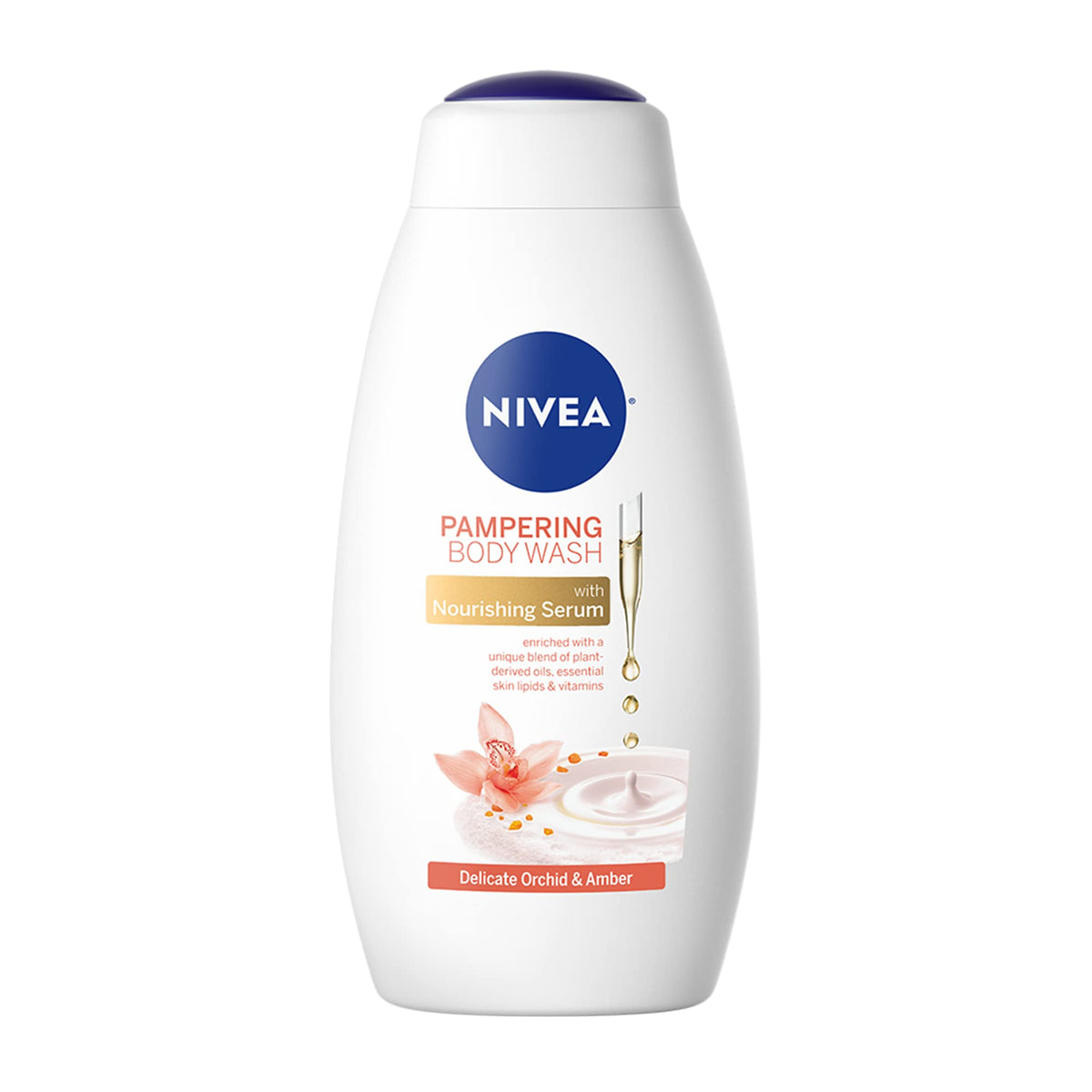 Nivea Delicate Orchid & Amber Body Wash, 20 Fl Oz - Nourishing Serum For Soft Skin