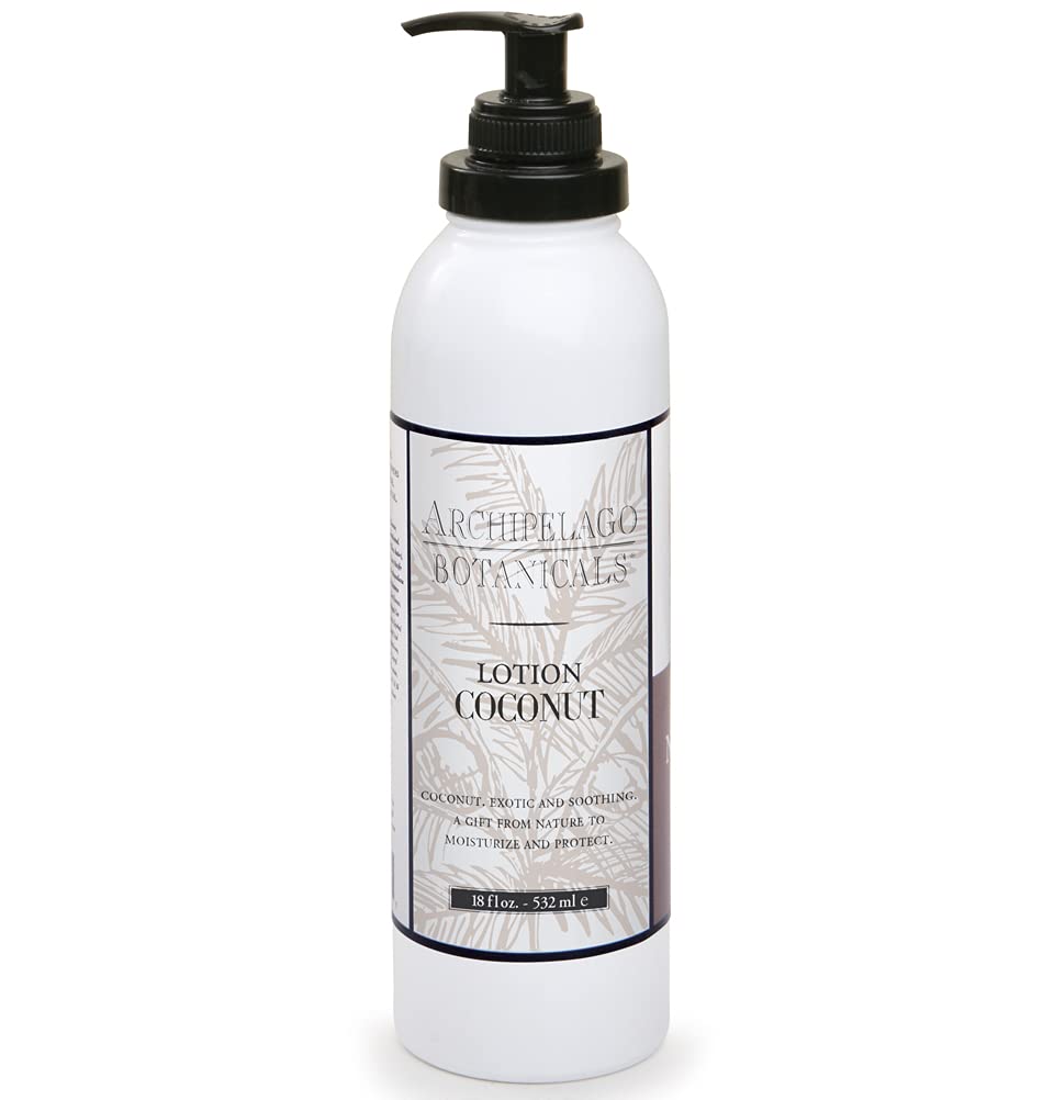 Archipelago Botanicals coconut Lotion  Nourishing  Hydrating Daily Body Lotion  Free From Parabens  Phthalates and gMOs 18 oz