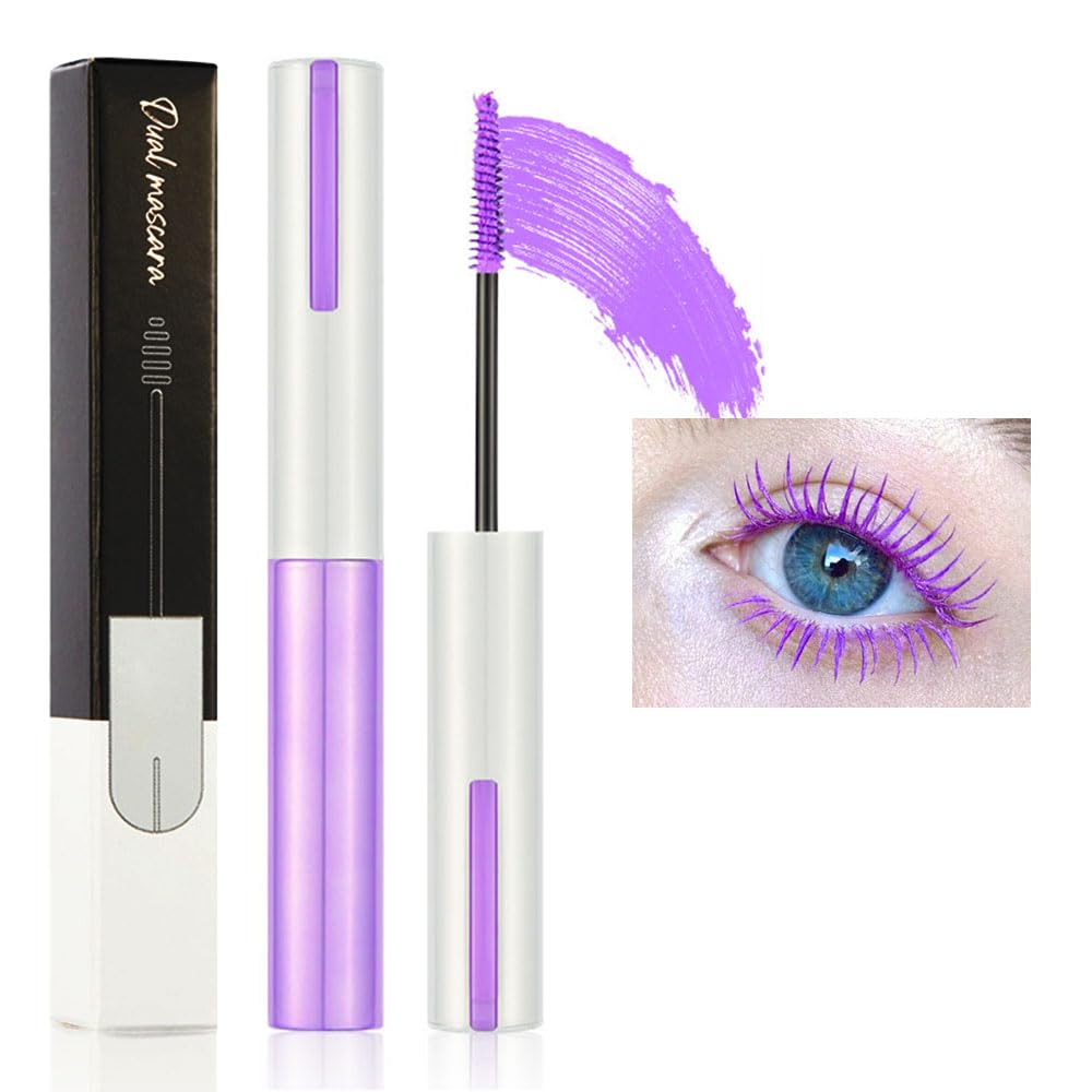 Bingbrush Colored Waterproof Mascara Set, Vegan & Cruelty-Free, Grape Purple, 1 Oz