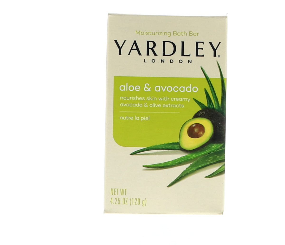 Yardley London Aloe & Avocado Moisturizing Bath Bar, 4 Oz, Pack Of 11