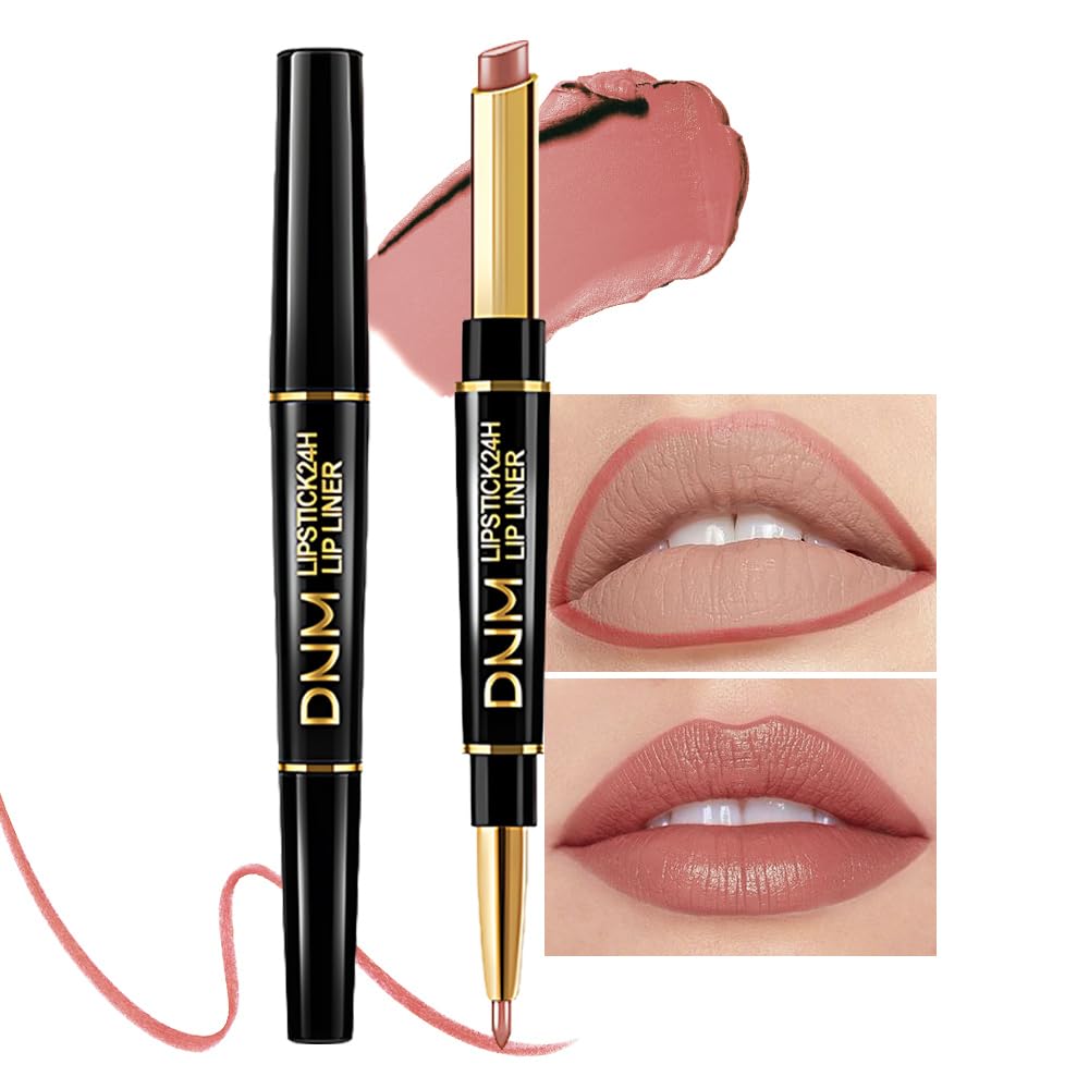 Hhltoh Fairest Nude Velvet Matte Lip Liner & Lipstick Set - Long Lasting, Waterproof, Cruelty-Free