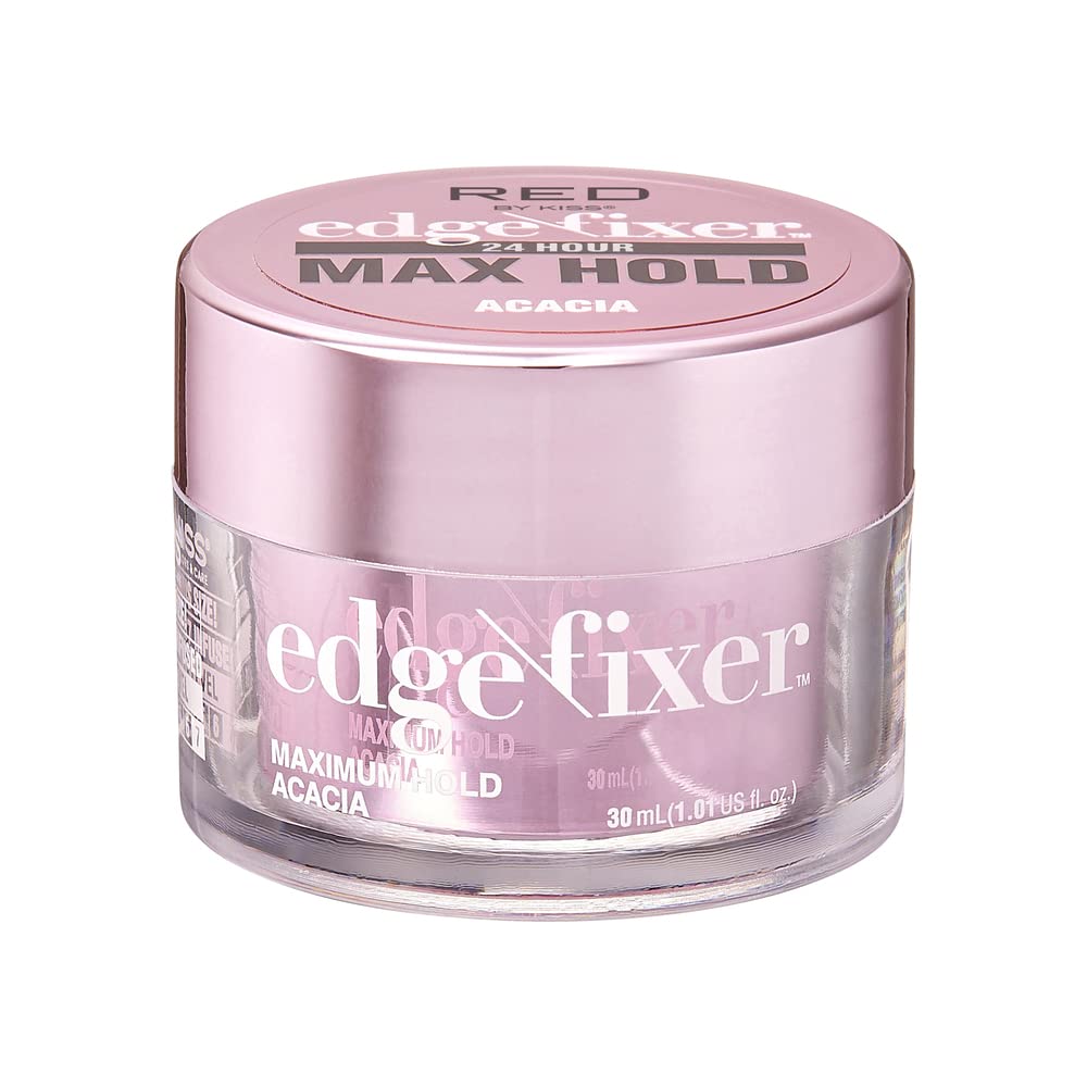 Red by Kiss Edge Fixer Hair Gel - 24 Hour Maximum Hold, Biotin Infused, 1.01 fl. oz.