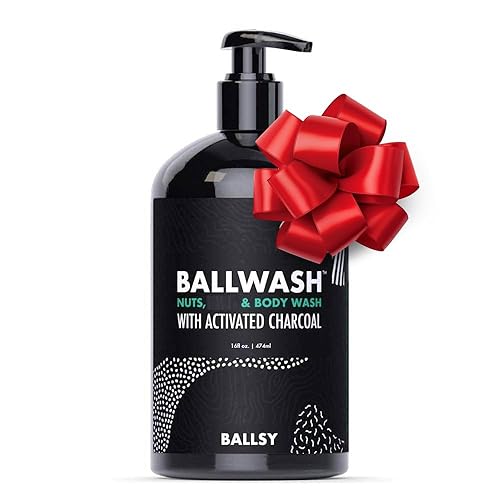 Ballsy Ballwash Charcoal Body Wash For Men - Moisturizing Soap With Coconut Oil, 16 Oz