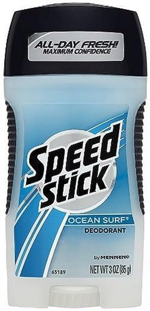 Speed Stick Deodorant, Ocean Surf, 3 oz, Pack of 6 - Long-Lasting Freshness, Blue & Black