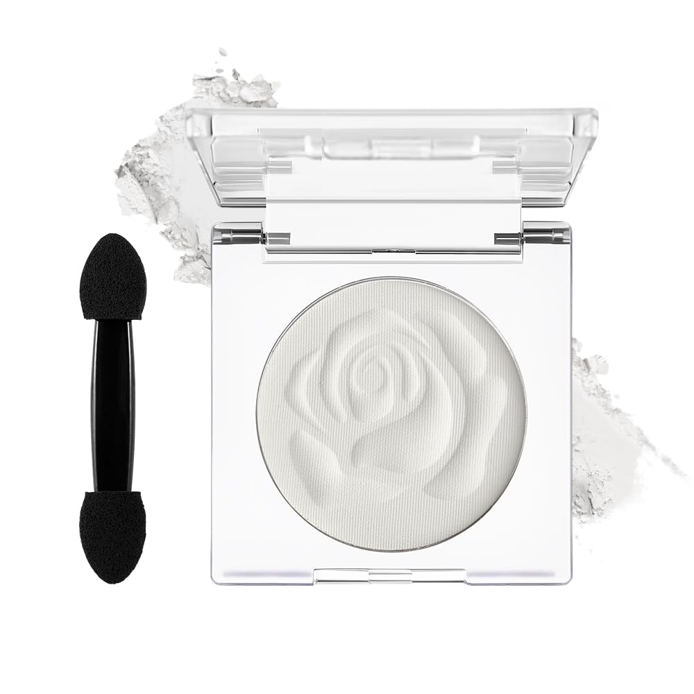 De'Lanci White Eyeshadow Palette - High Pigment Waterproof Matte Shade For Smokey Eye Makeup