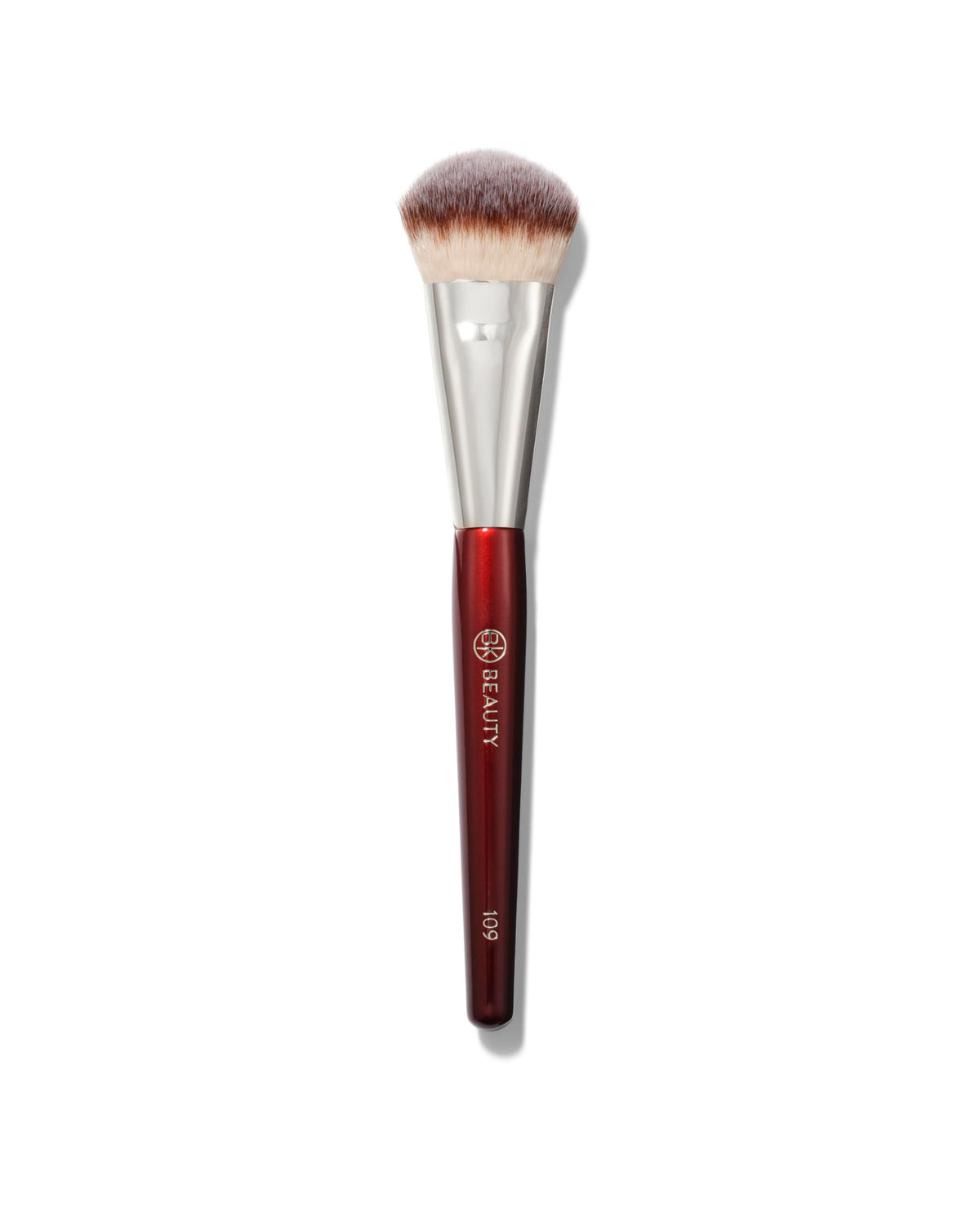 Bk Beauty 109 Mini Contoured Foundation Brush - Synthetic Face Brush For Liquid & Cream Makeup