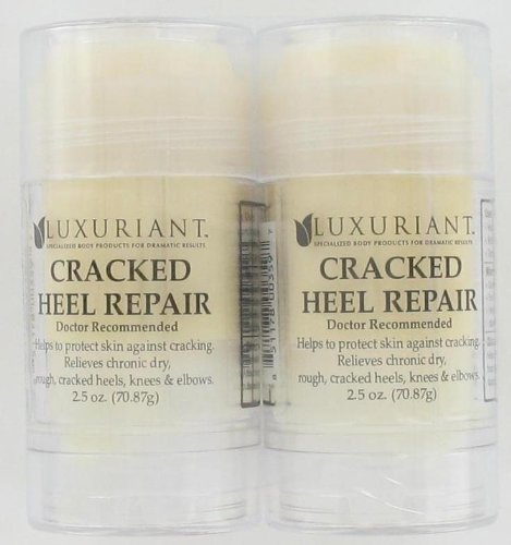 Luxuriant Cracked Heel Repair Twin Pack 2.5Oz For Dry, Chapped Feet & Skin