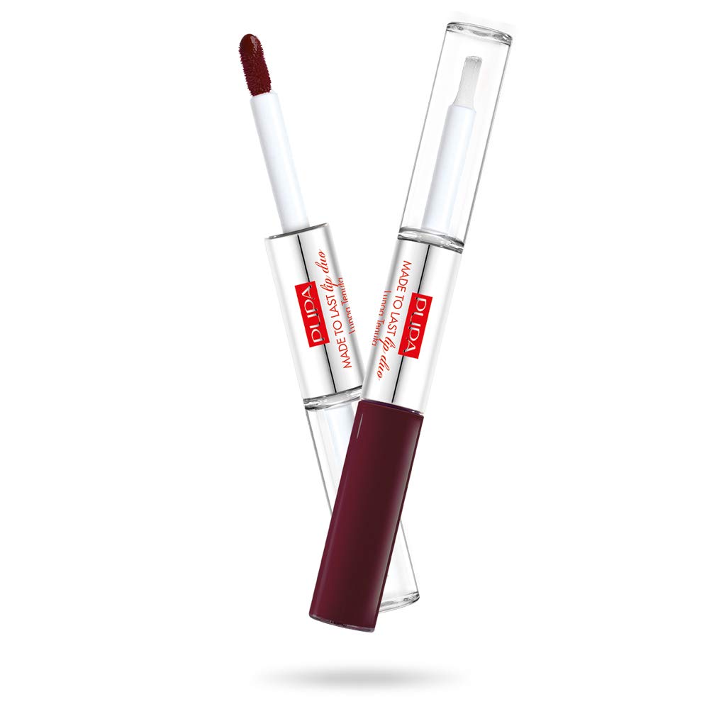 Pupa Made To Last Lip Duo - 017 Red Wine, 0.13 Oz Lipstick For Women