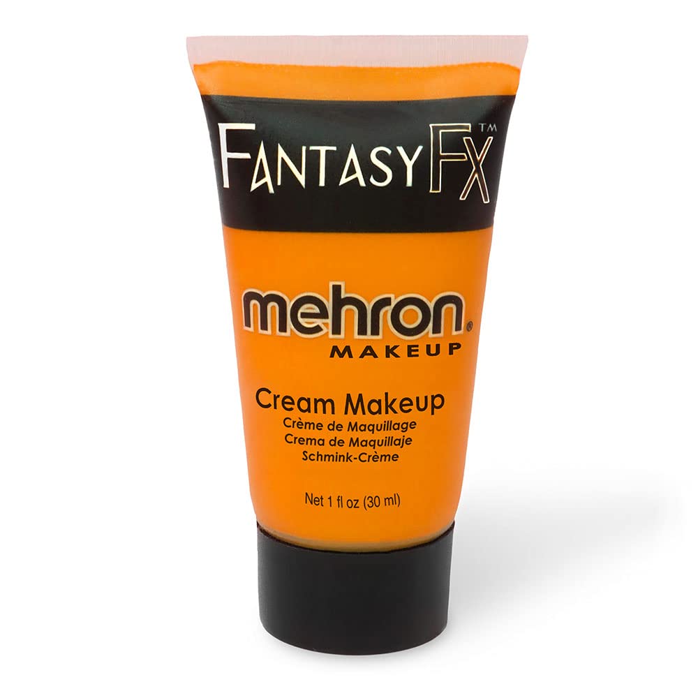 Mehron Fantasy Fx Cream Makeup | Water-Based Orange Face & Body Paint | 1 Fl Oz (30Ml)