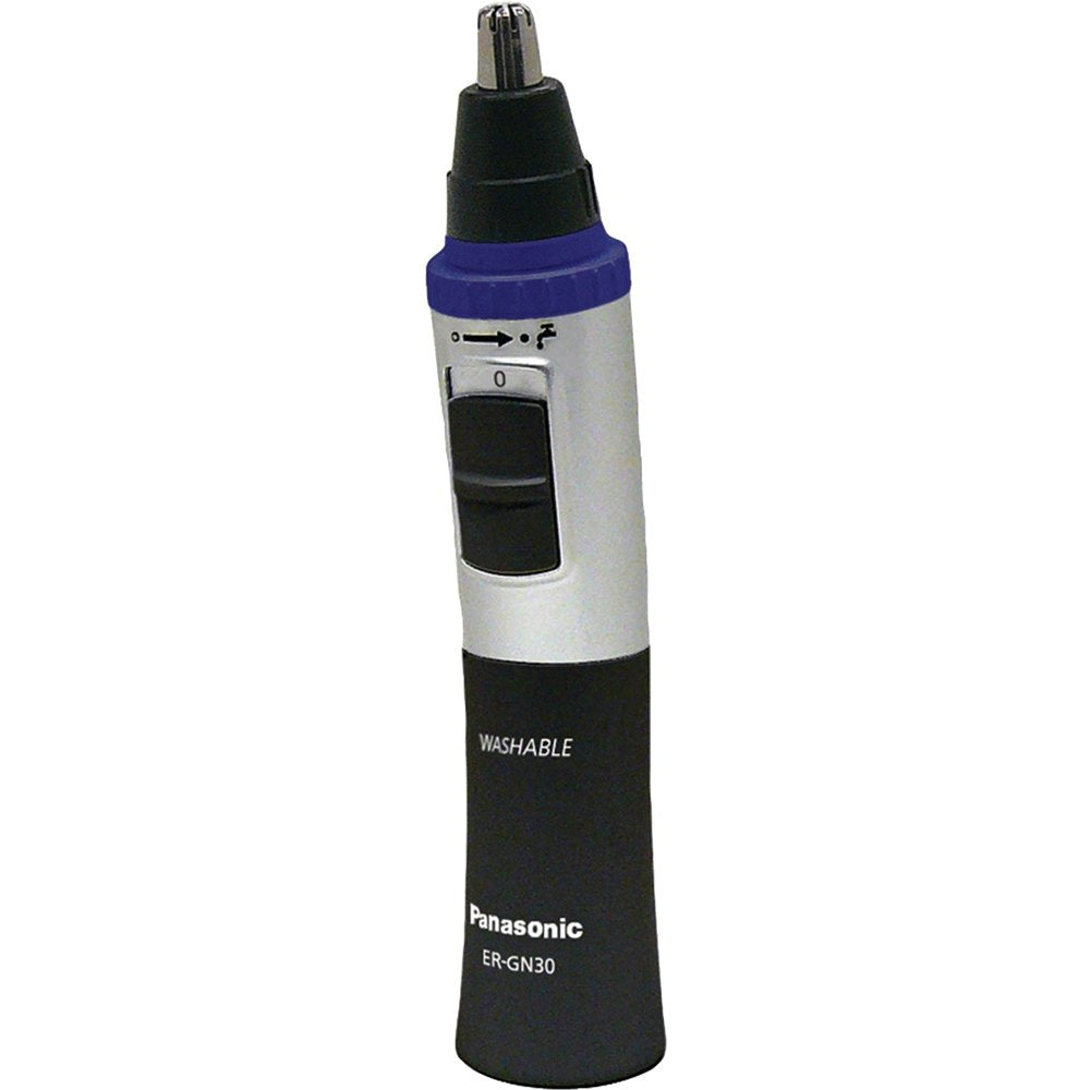 Panasonic ER-GN30-K Nose and Ear Hair Trimmer, Wet/Dry, Stainless Steel, Battery-Operated