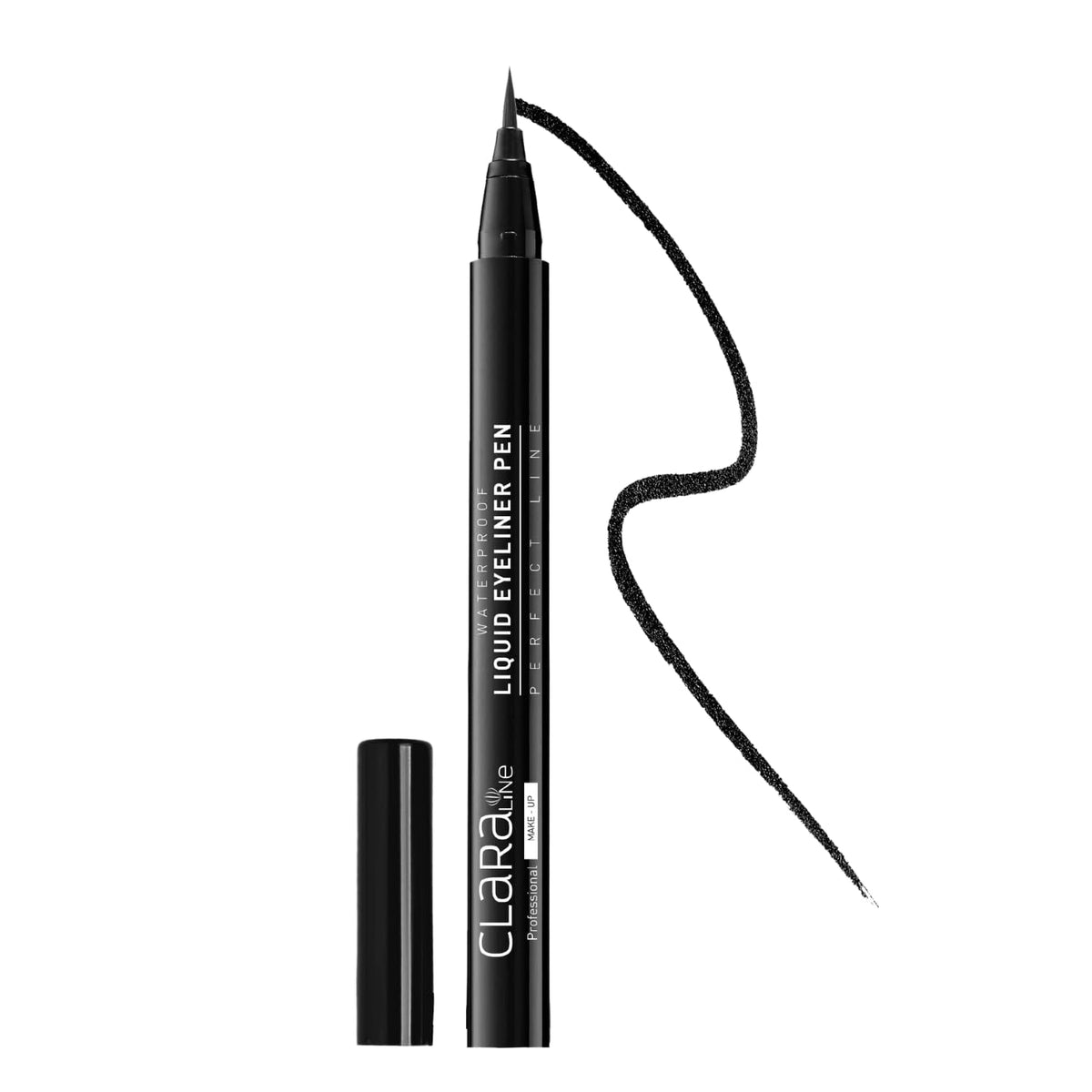 Claraline Waterproof Liquid Eyeliner Pen - Long Lasting, Fast-Drying, Ultra Precise, Black, 0.04 Fl