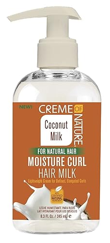 Creme Of Nature Coconut Milk Moisture Curl Hair Milk, 8.3 Fl Oz, For Soft Curls And Hydration