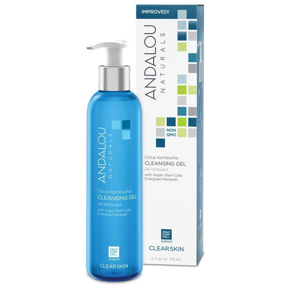 Andalou Naturals Kombucha Cleansing Gel - Refreshing Facial Cleanser For Glowing Skin