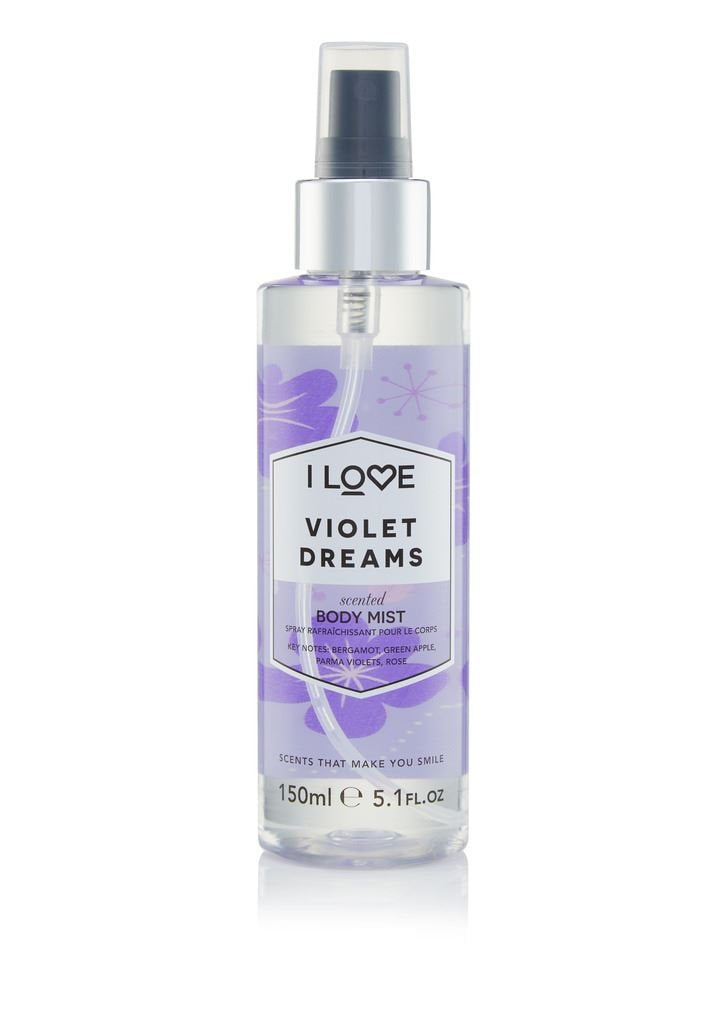 I Love Signature Violet Dreams Body Mist for Her, 150ml - Long Lasting, Fast Drying, Non-Sticky Fragrance