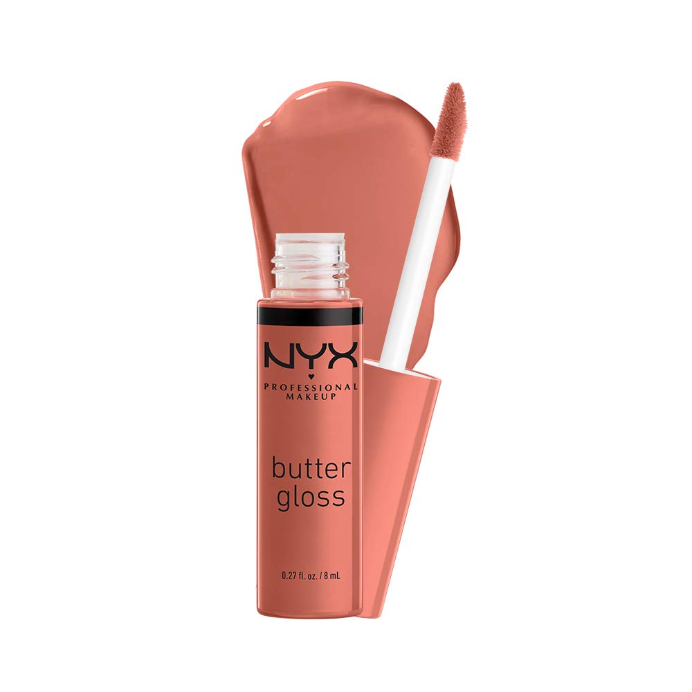 NYX PROFESSIONAL MAKEUP Butter Gloss - Non-Sticky Lip Gloss in Bit Of Honey, Peach Nude, 1 Count