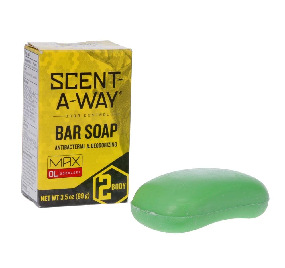 Hunters Specialties Scent-A-Way Max Bar Soap - Odorless Green Soap For Hunters, 3.5 Oz