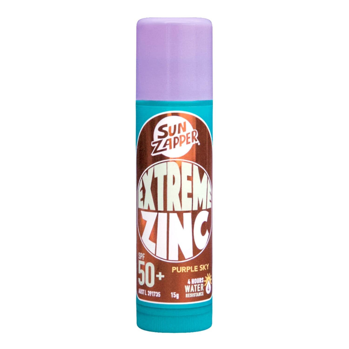 Sun Zapper Purple Sky Zinc Sunscreen Stick Spf50+ Uva/Uvb Protection - 0.53 Oz