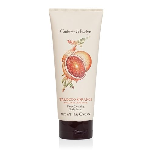 Crabtree & Evelyn Deep Cleansing Body Scrub, Tarocco Orange & Eucalyptus, 6.2 Oz