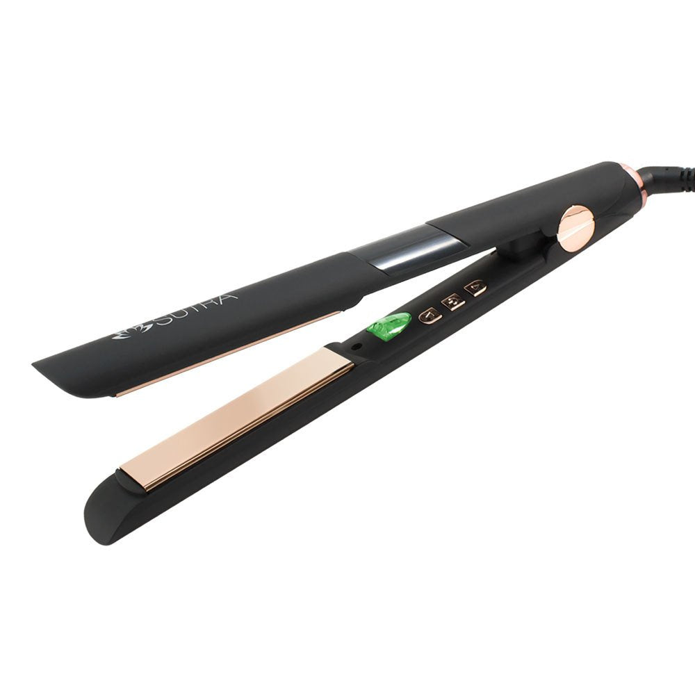 Sutra Professional IR2 Flat Iron - 1&quot; Ionic Infrared Titanium Hair Straightener, Rose Gold