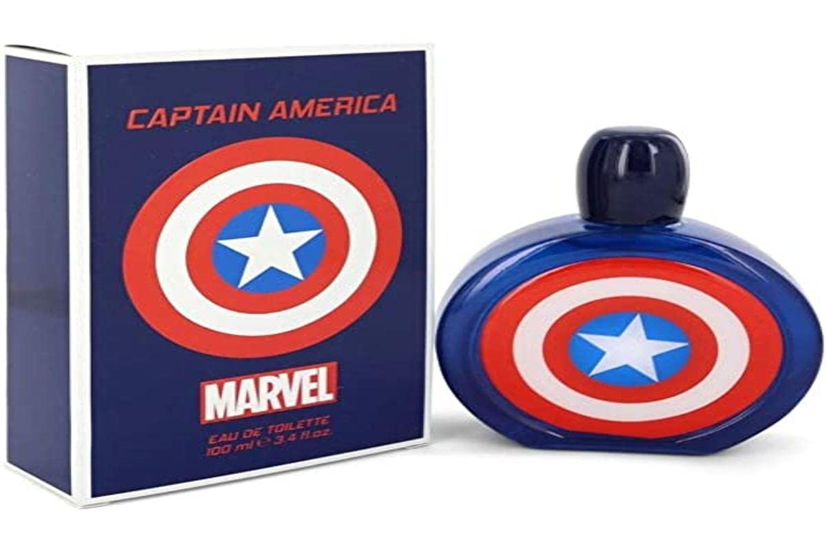 Captain America Eau De Toilette Spray For Men By Marvel, 3.4 Fl Oz