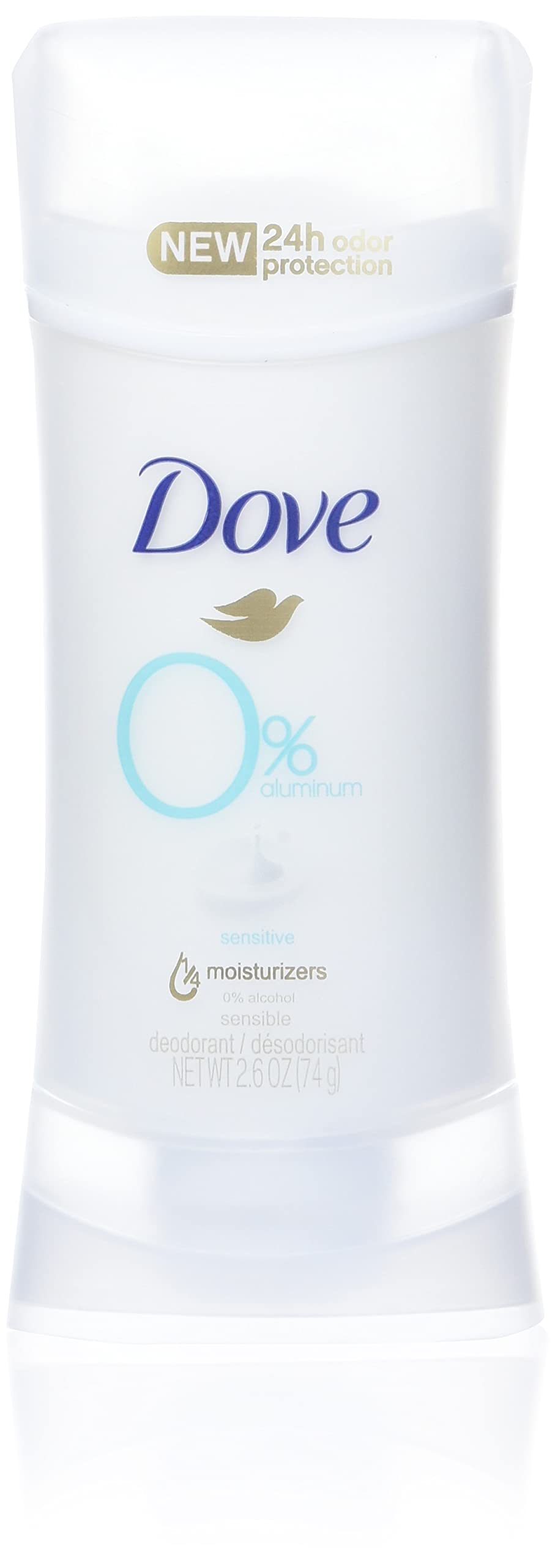 Dove Aluminum-Free Deodorant For Women, 24-Hour Odor Protection, Sensitive Skin, 2.6 Oz