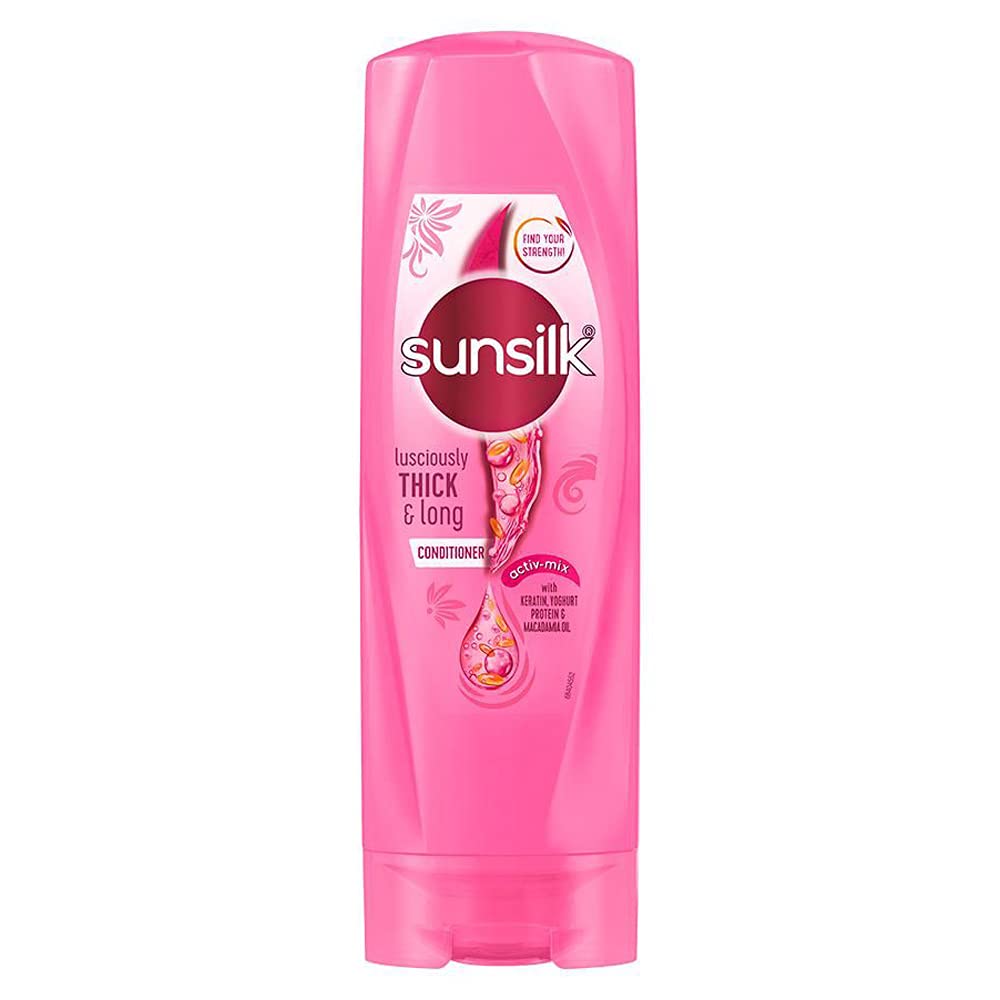 Sunsilk Conditioner For Thick And Long Hair, 180Ml - Pink, Nourishing Formula