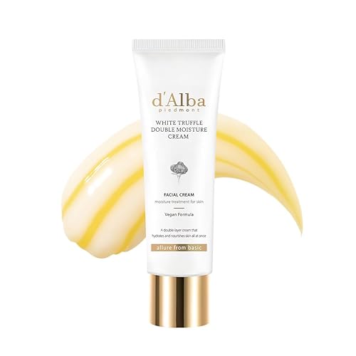 D'Alba Piedmont White Truffle Double Moisture Cream, Vegan Skincare, 2.02 Oz, Firming