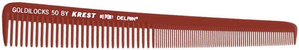 Krest Burgundy Tapering Barber Comb - 7.5&quot;, 12 Ct, Aluminum, Professional Quality