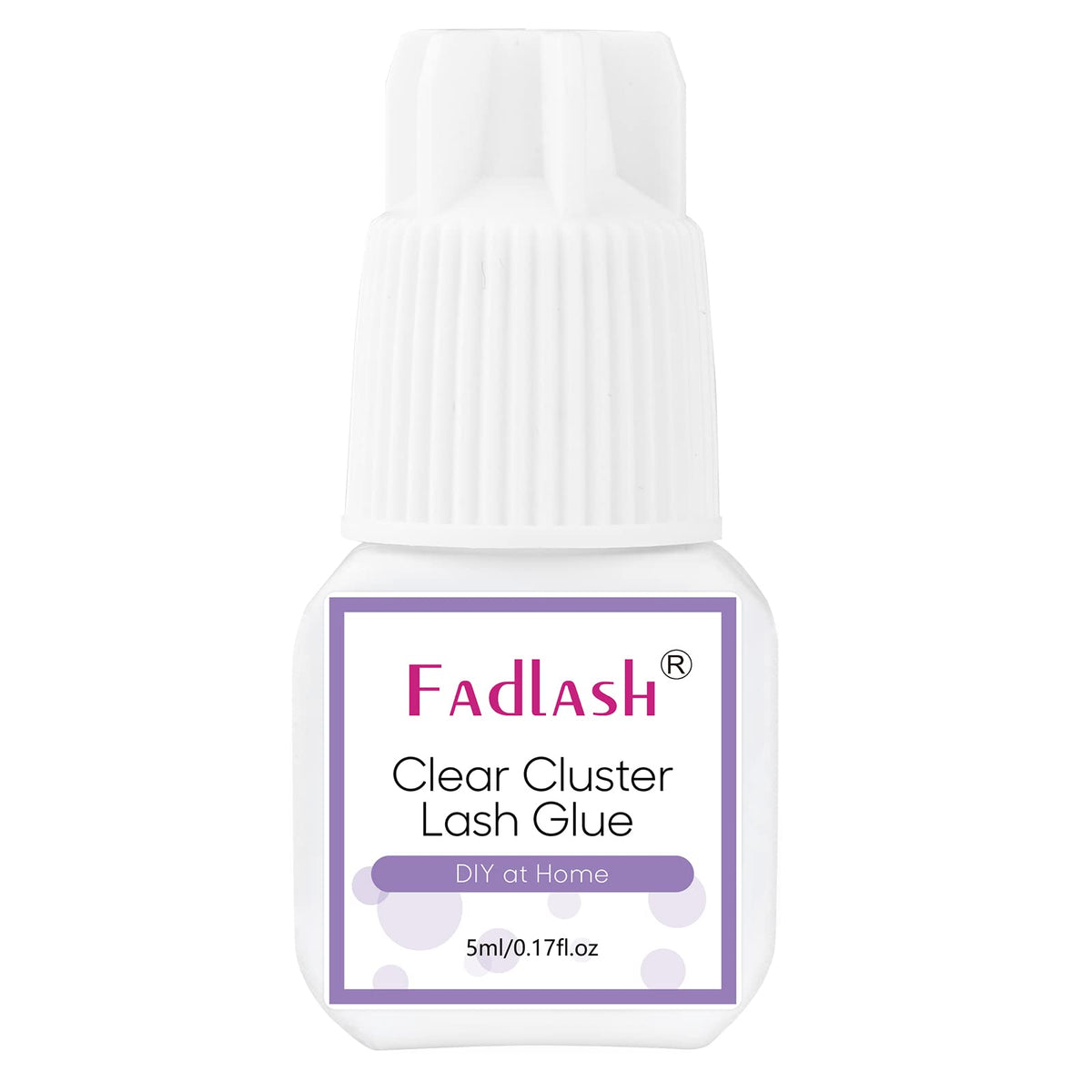 Fadlash Cluster Lash Glue Clear - 5Ml, Waterproof, 7-15 Days Retention, Quick Dry Time