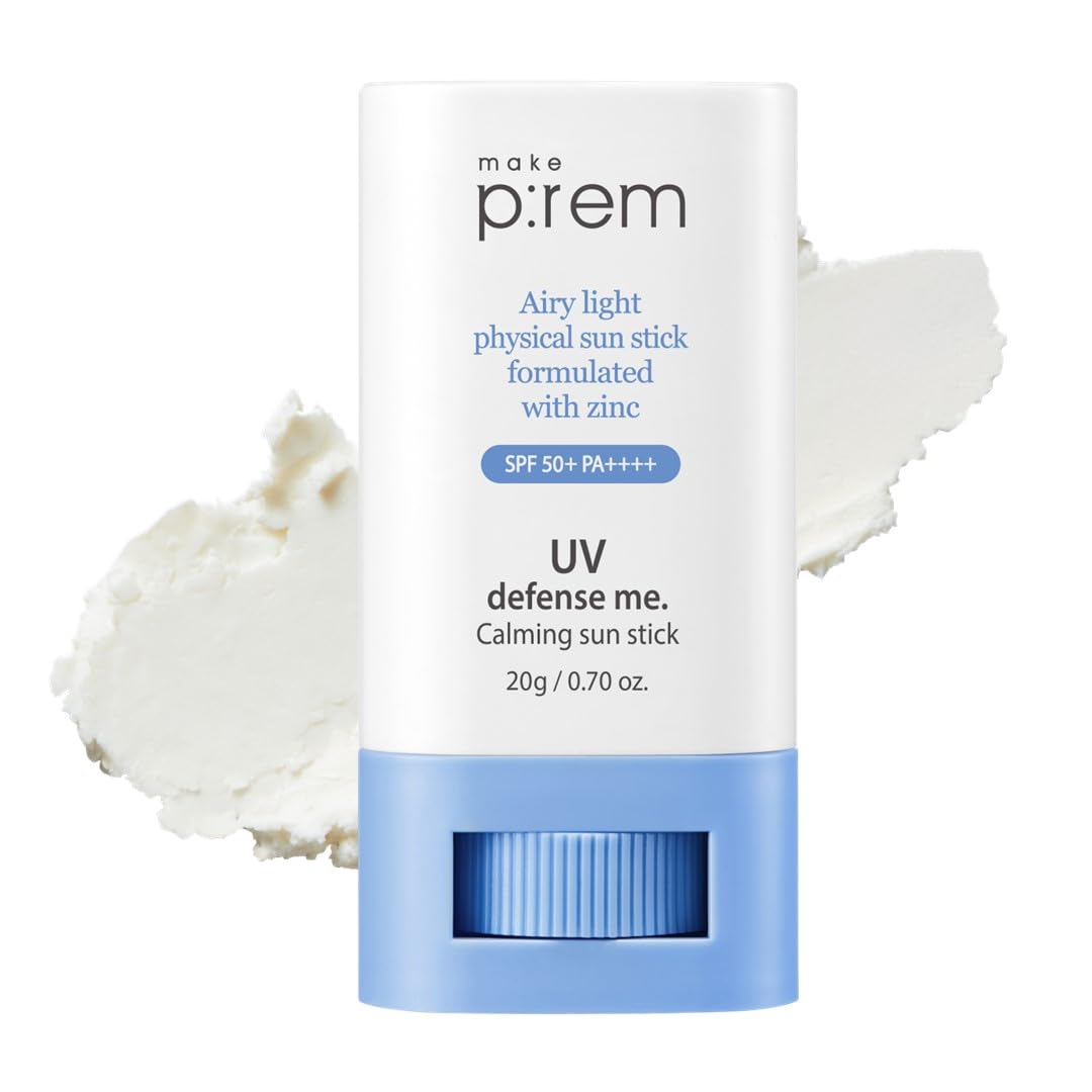 Makep:Rem Calming Sun Stick Spf 50 - Non-Nano Zinc Oxide Sunscreen For Face, Uva/Uvb Protection