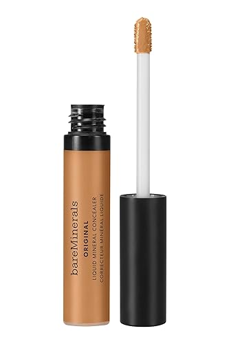 Bareminerals Original Liquid Mineral Concealer, Brightening Tan 4W, Buildable Vegan Formula