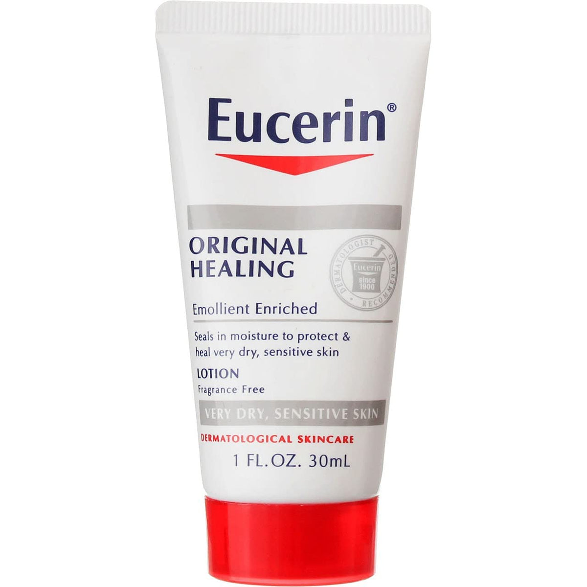 Eucerin Healing Emollient Lotion 1 Oz - Pack Of 6 - Moisturizing Skin Care, New Look!