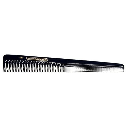 Master Barber Comb Sociate #689 - 7.5&quot; Rubber Medium Hair Styling Tool