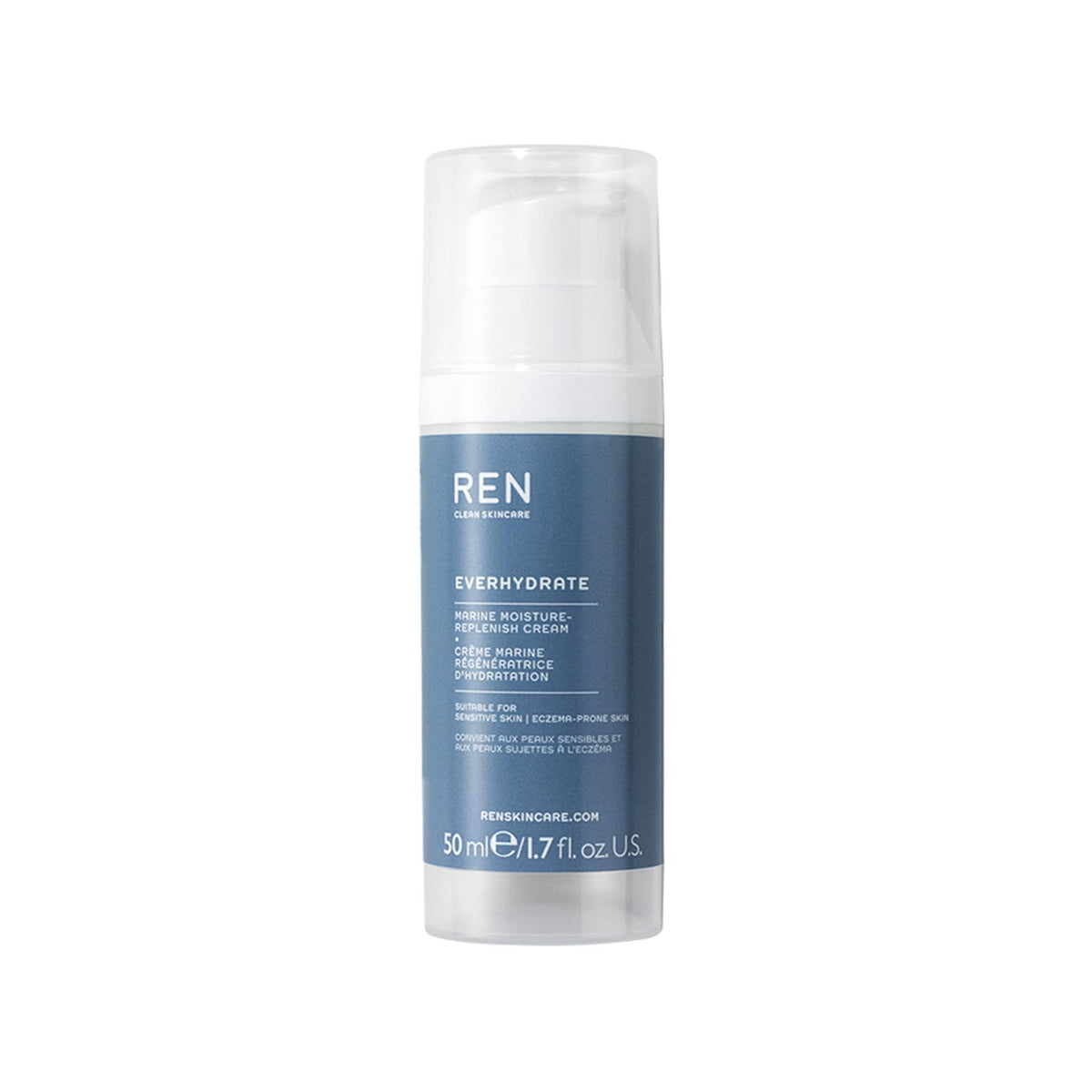 Ren Clean Skincare Everhydrate Gel Cream - Daily Moisturizer For Dry & Sensitive Skin, 2 Fl Oz